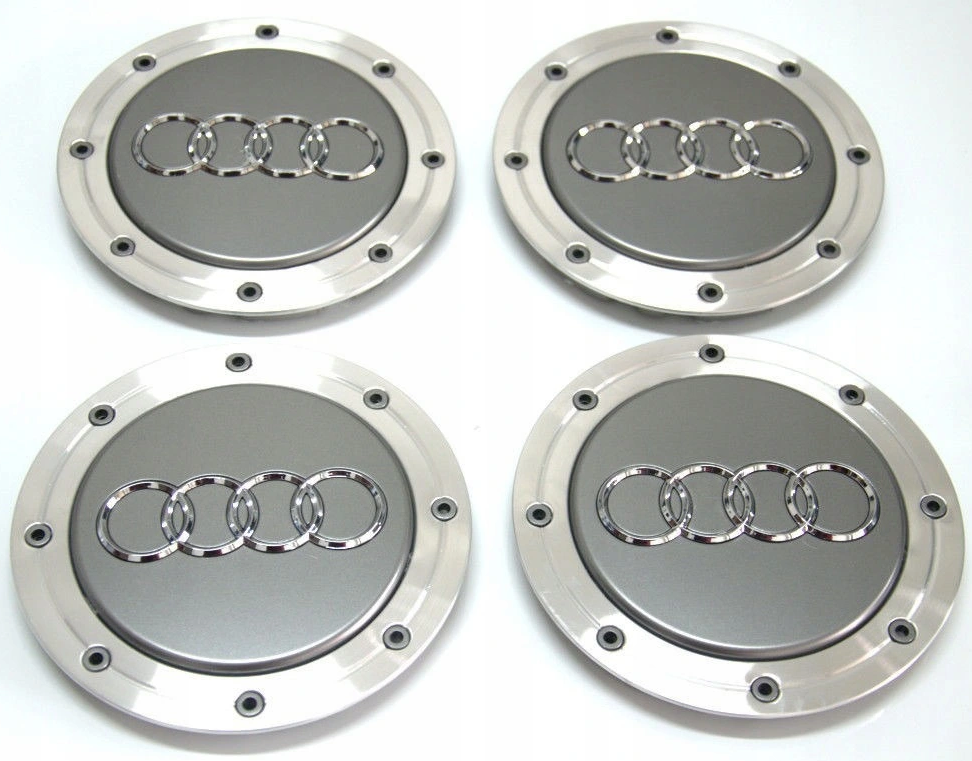 Set Of 4 Alloy Wheel Hub Centre Caps - 68mm / 56mm Size, Grey Plastic, For Audi & Alustar Wheels 6 thumbnail image