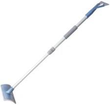 Kungs Telescopic Aluminum Snow Broom - Ice and Wiper Blade Scraper - Mfg Finland