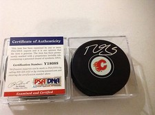 Mark Giordano Signed Calgary Flames Hockey Puck PSA DNA COA Autographed e