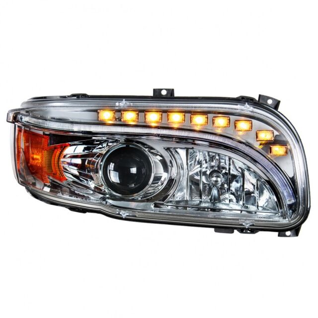 2008+ Peterbilt 388/389 Projection Headlight -LED Position/Turn-Chrome