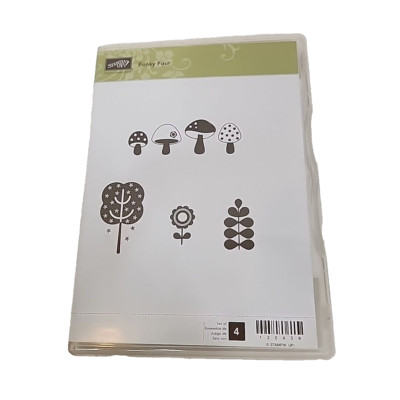 Stampin' Up! FUNKY FOUR Stamp Set of 4 120438 Mushrooms Flowers Trees Plants