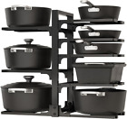 Adjustable Pots and Pans Organizer under Cabinet, 8-Tier Pot and Pan Organizers