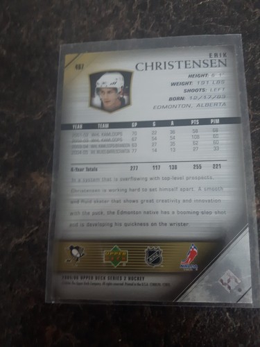 Upper Deck 2005-06 Erik Christensen Young Guns Rookie RC Card# 467 - 第 2/2 張圖片