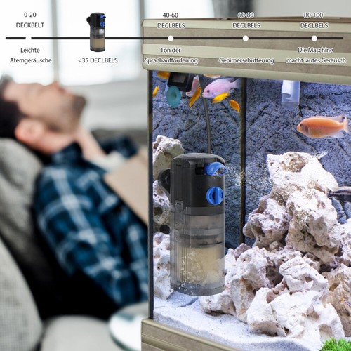 Aquarium Innenfilter Kompakt Filter Schwammfilter Aquarien 500/1500L/H Pumpe DHL - Bild 12 von 38