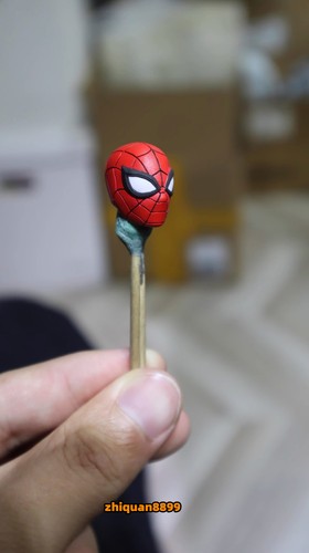 Escultura tallada cabeza de cabeza de cabeza de araña hecha a mano 1/12 para cuerpo de figura de acción de 6 - Imagen 3 de 7