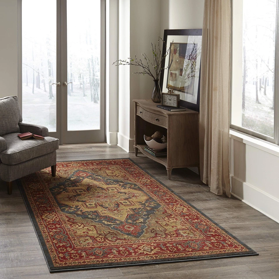 Momeni Rugs Ghazni Collection, Traditional Area Rug, 7'10" x 9'10", Navy Blue - Image 2 of 4