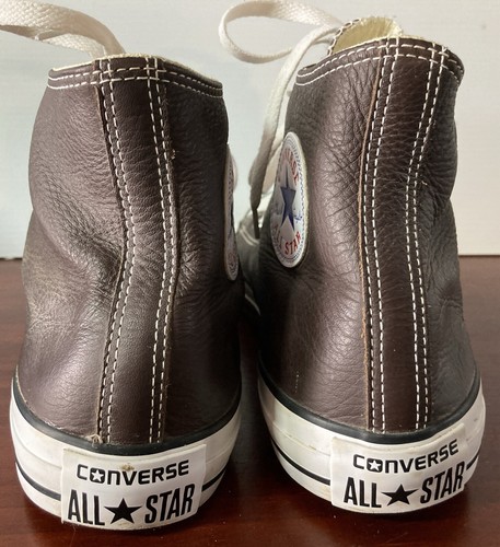 Converse Chuck Taylor All Star Hi Brown Leather Men Sz 11 Unisex Shoes Sneaker - Picture 5 of 10