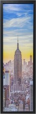 Frame Amo 10x29 Black Modern Picture or Poster Frame, 1 inch Wide Border, Smooth