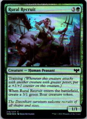 Magic the Gathering Foil Rural Recruit Innistrad: Crimson Vow MTG Free Shipping!