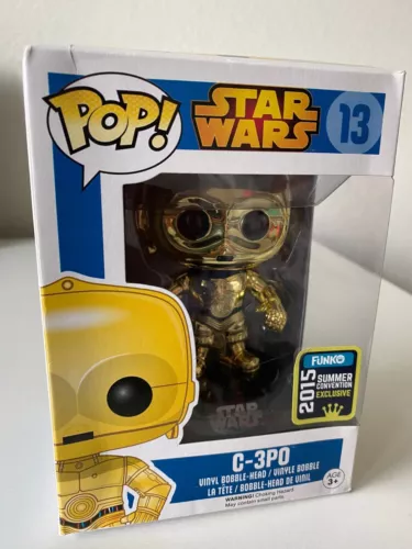 Funko Pop Star Wars C 3P0 Vinyl Bobble Head 2015 Summer Convention Exclusive #13