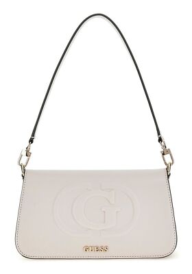 GUESS Eco Mietta Flap Shoulder Bag Schultertasche Tasche Stone beige Neu