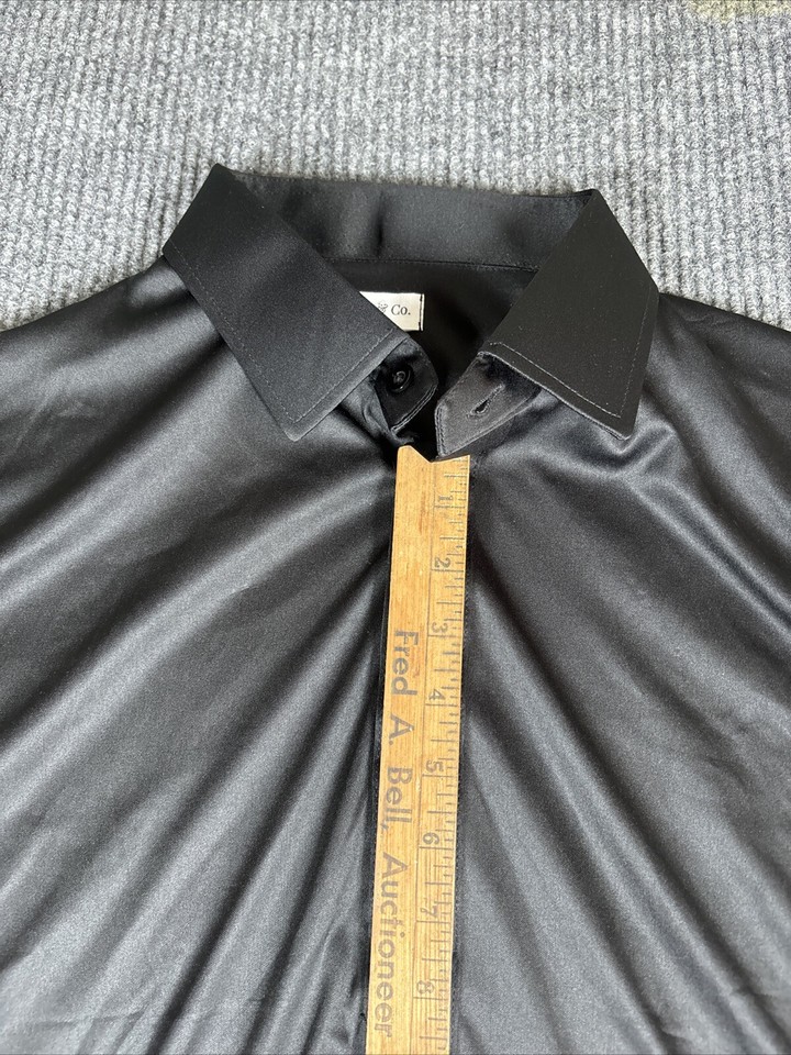 NWOT Collars and Co Collar Polo Golf Shirt Mens XL Black Solid Flat eBay