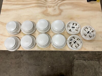 8 Simplex 4098-9714 Smoke Detector - White + 3 bases