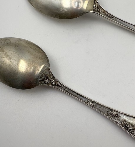 ANTIQUE "MAMA" & "PAPA" HIGHLY ORNATED SOUVENIR SPOONS 5 3/4" - RARE - Picture 5 of 9