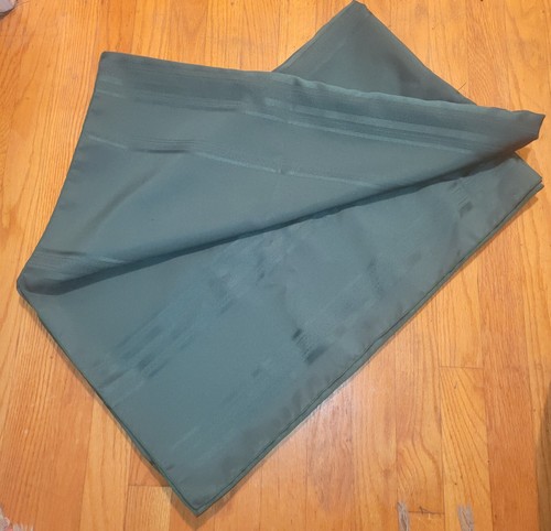 Holiday Tablecloth Hunter Green Striped Polyester Rectangular Approx 100"x60" - Picture 7 of 10