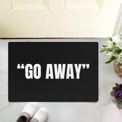 ''GO AWAY'' Doormat   A Fun and Bold Statement for Your Entryway!