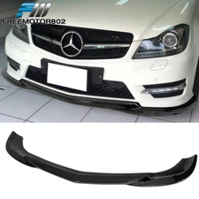 Fits 12-14 Benz W204 C Class Gloss Black Front Bumper Lip Splitter GH Style ABS