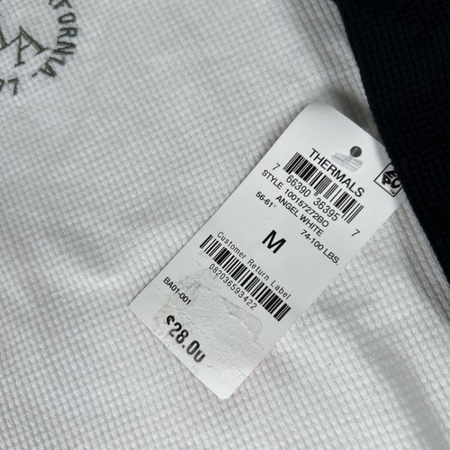 Camicia termica waffle colorblock bianca nera manica lunga ragazzo taglia media nuova con etichetta - Foto 2 di 11