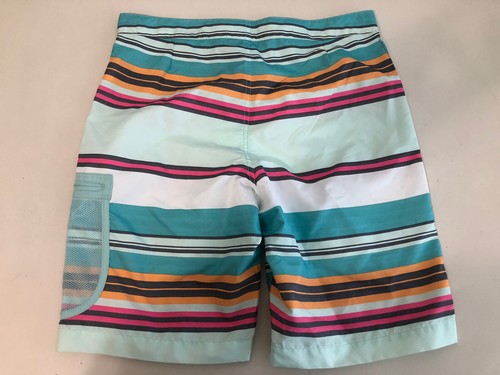 GREEN STRIPED NORTH FACE SWIM TRUNKS BOARD SHORTS YOUTH BOYS XL 18/ - Picture 2 of 4