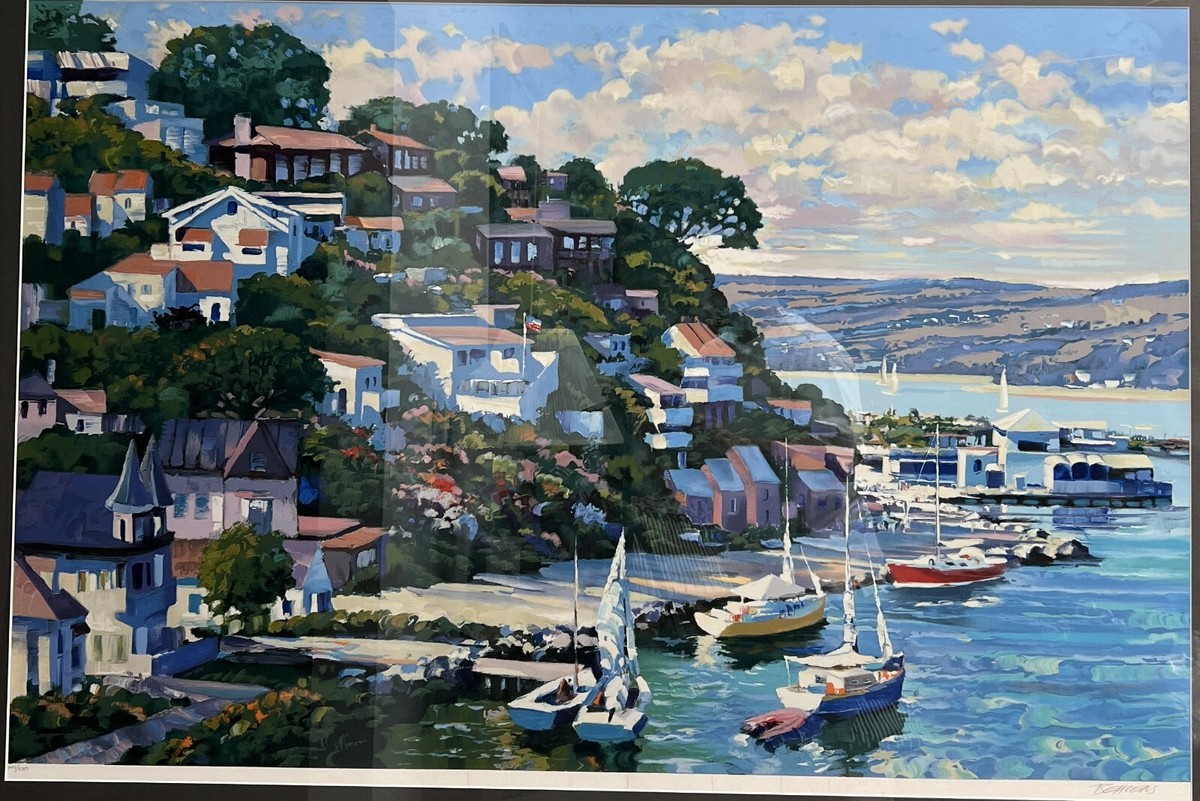k705「SAUSALITO」ハワード・ベーレンス カリフォルニア 海岸線の風景 k705「SAUSALITO」ハワード・ベーレンス カリフォルニア 海岸線
