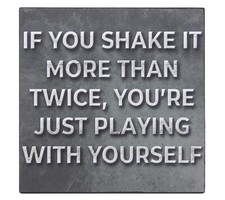 Funny Bathroom Toilet Restroom Water Closet Sign Shelf Sitter Wall Art Print 5x5