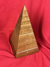 Table Lighter w/ Ashtray Pyramid RARE! Pipe smoker gift Art Wood Butz Choquin  