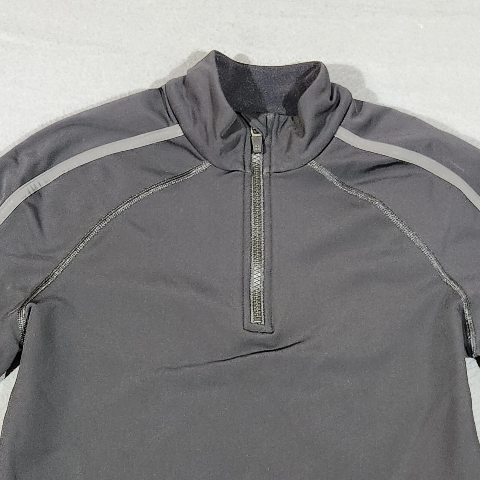 sweaty-betty pullover 1/4 zip long sleeve zip pockets athletic shirt
