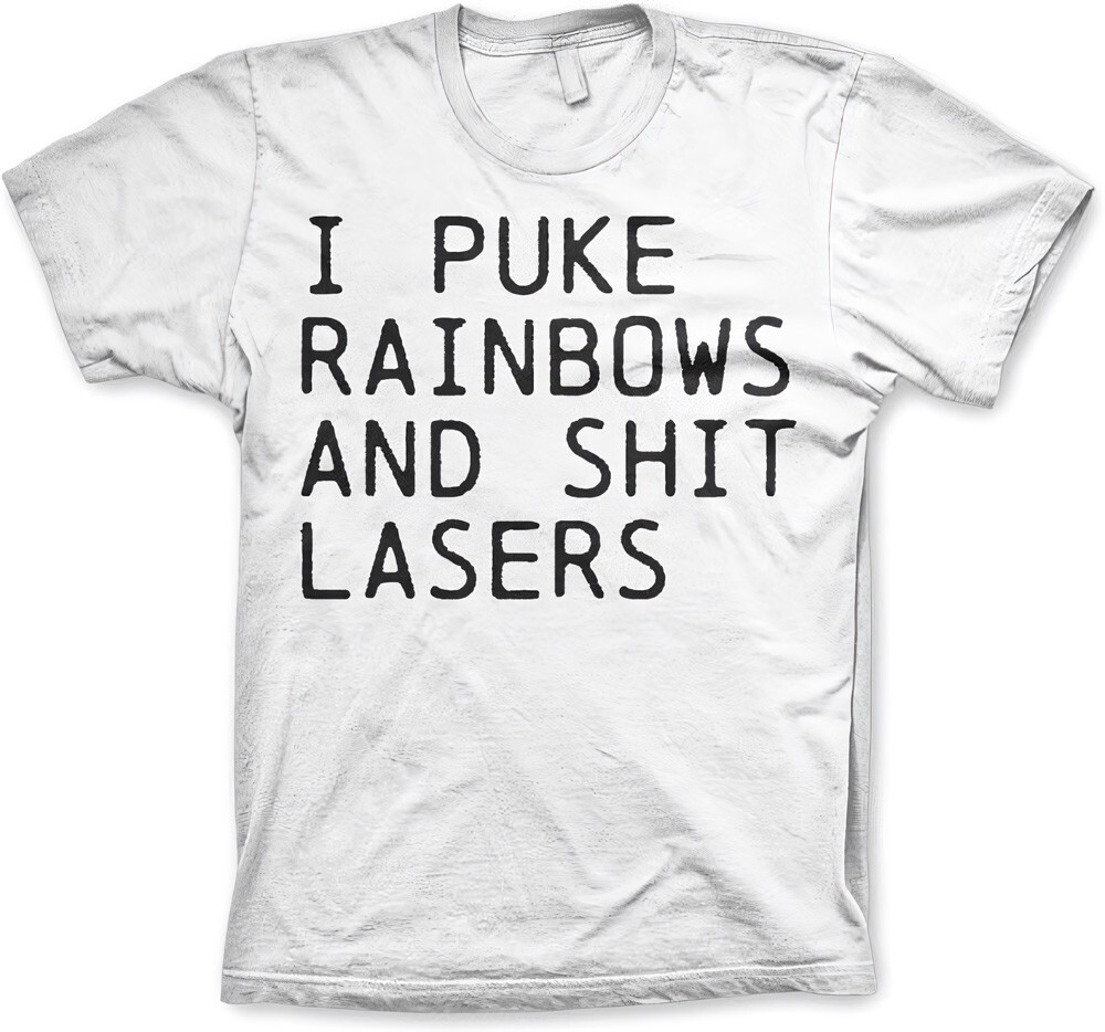 ALTRA Maglietta Hybris I Puke Rainbows And Shit Rainbows bianca