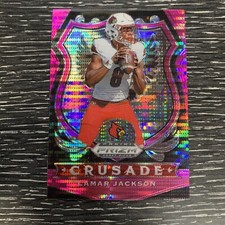 2020 Panini Prizm Lamar Jackson Draft Picks Pink Prizm Crusade Football #70 9BA