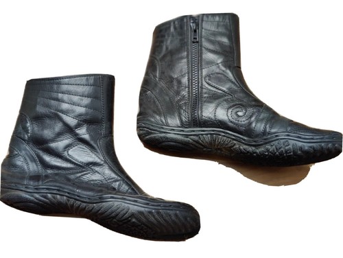 Split toe Leder Tabi barfuß Zehenschuhe Ninja Samurai Stiefel schwarz Gr. 42 - Bild 8 von 11