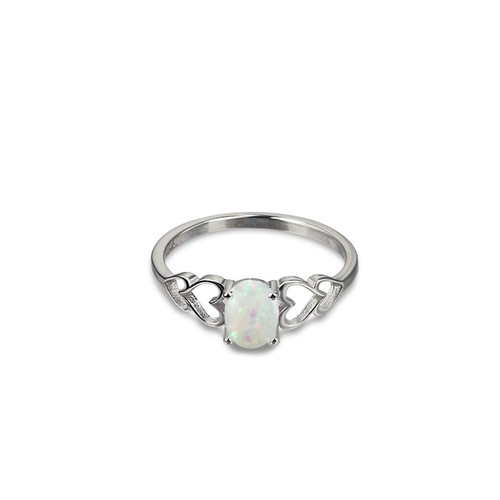 925 Silver Fashion Jewelry Opal CZ Women Wedding Engagement Party Ring Size 6-10 - Picture 9 of 11