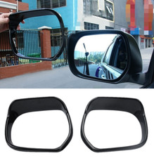 1Pair Gloss Black Rearview Side Mirror Rain Eyebrown Cover Fits 16-21 LX570