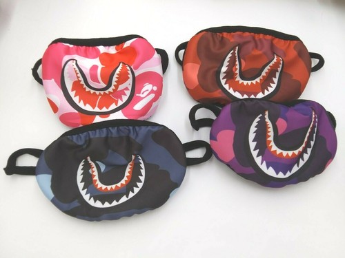 2 PACK Bape Face Mask Shark A Bathing Ape Reusable Washable Unisex CHOOSE COLOR - Picture 2 of 12