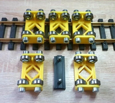 Rollenprüfstand Spur G Groß, 5x Rollenbock + Strombock, LGB-Gartenbahn (12133)