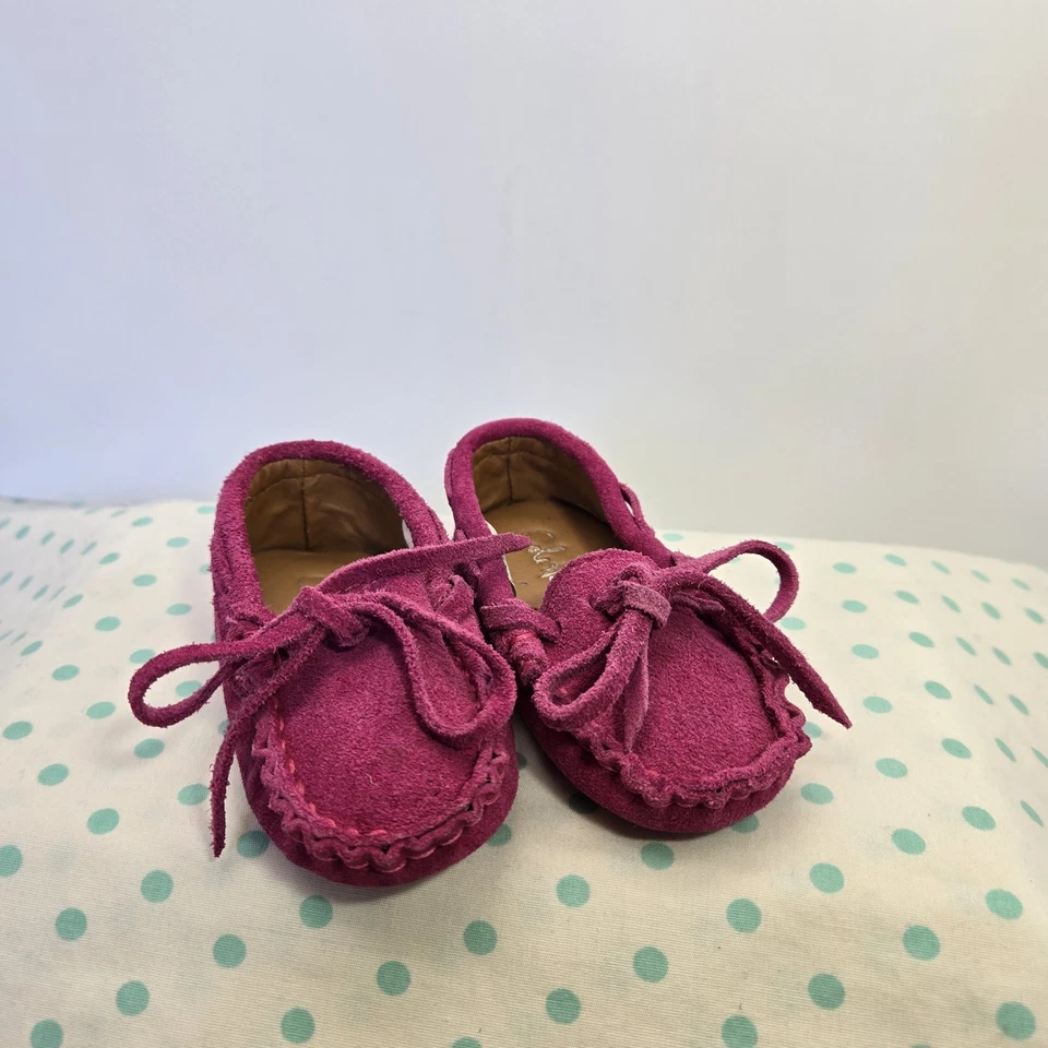 Детские мокасины Cole Haan Grant Driver электрические розовые замшевые 0-3 месяца - Изображение 3 из 4