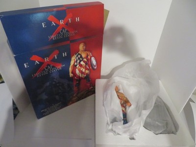 Earth CAP Captain America Marvel Resin Statue Alex Ross DF 2002 Nice w/Box