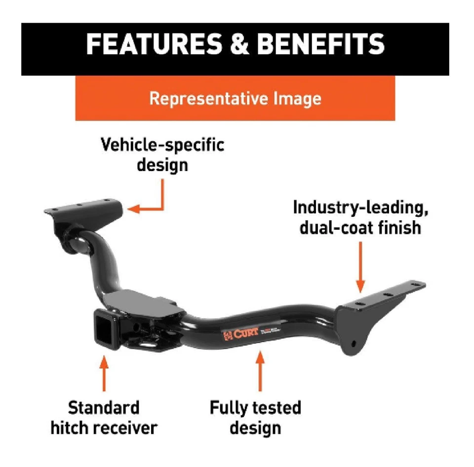 Curt Class 3 Trailer Hitch for 04-09 Hyundai Tuscon / 04-10 Kia Sportage 13526 Foto 2 de 4