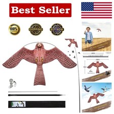 Vibrant Bird Hawk Kite with Steel Frame - Effective Garden and Farm Protector