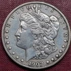 1902 S Morgan Silver Dollar $1 AU #102361