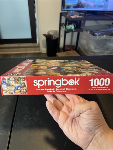 Jigsaw Puzzle 1000 Pcs Springbok Vintage Baseball Collectibles Collage Complete - Picture 3 of 4