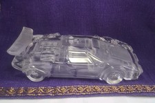 *HOFBAUER* LAMBORGHINI  crystal glass Vintage Car Ornament Sculpture Paperweight