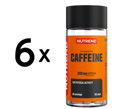 6 x Nutrend Caffeine, 200mg - 60 caps (88,86 EUR/kg)