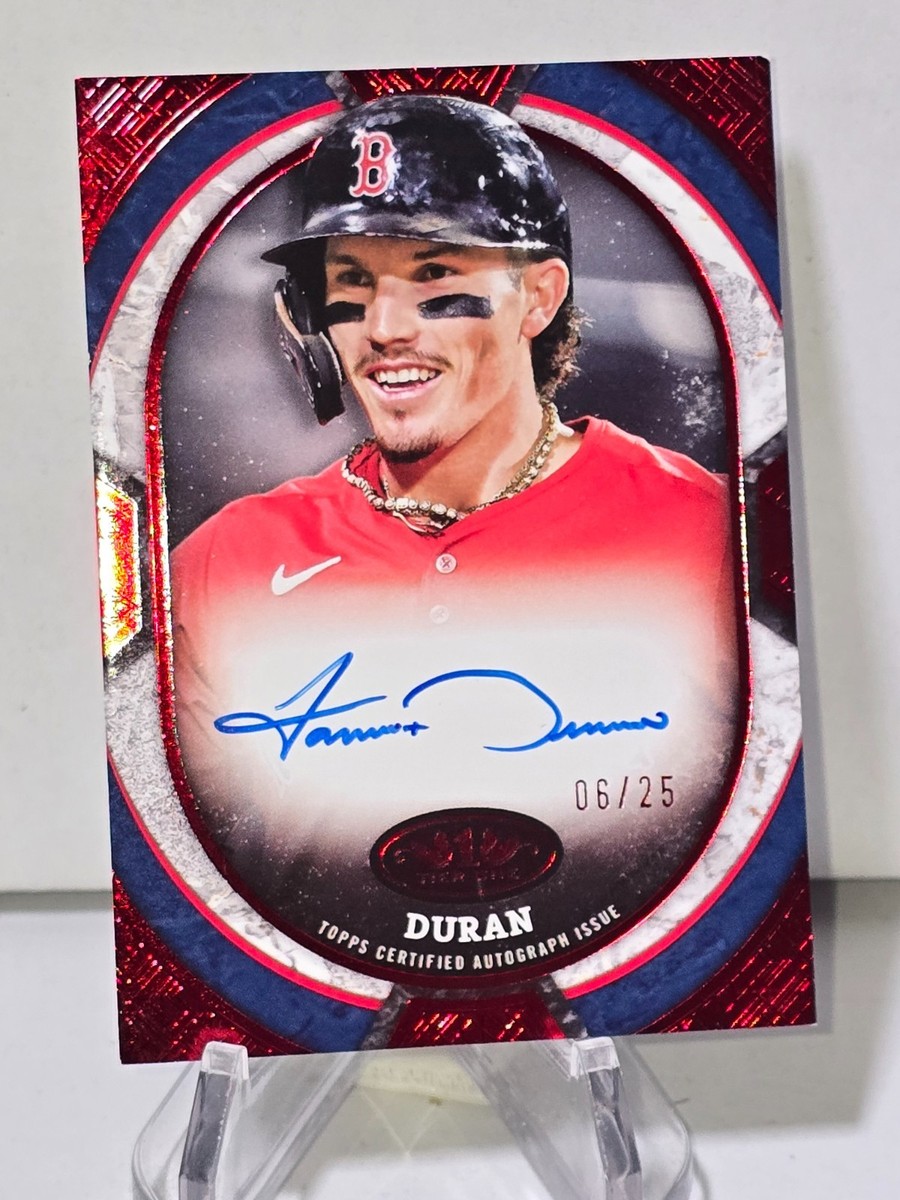 2025 Topps Tier One Baseball Jarren Duran Auto Red Foil 06/25 | eBay