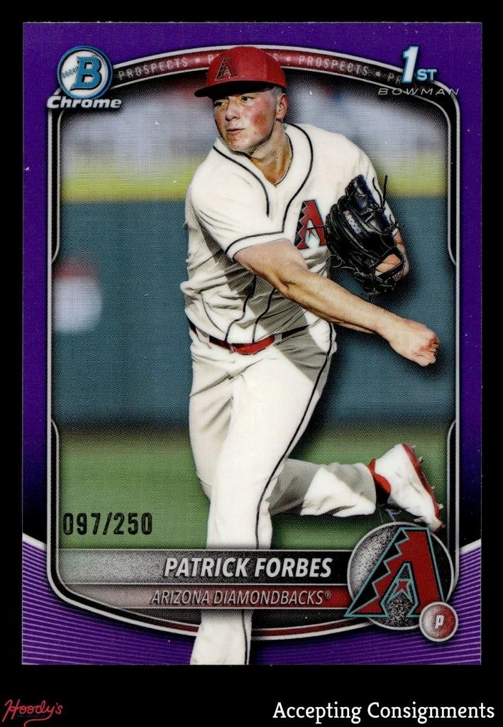 2025 Bowman Chrome Draft Purple Refractors #BDC89 Patrick Forbes 1st Rookie /250