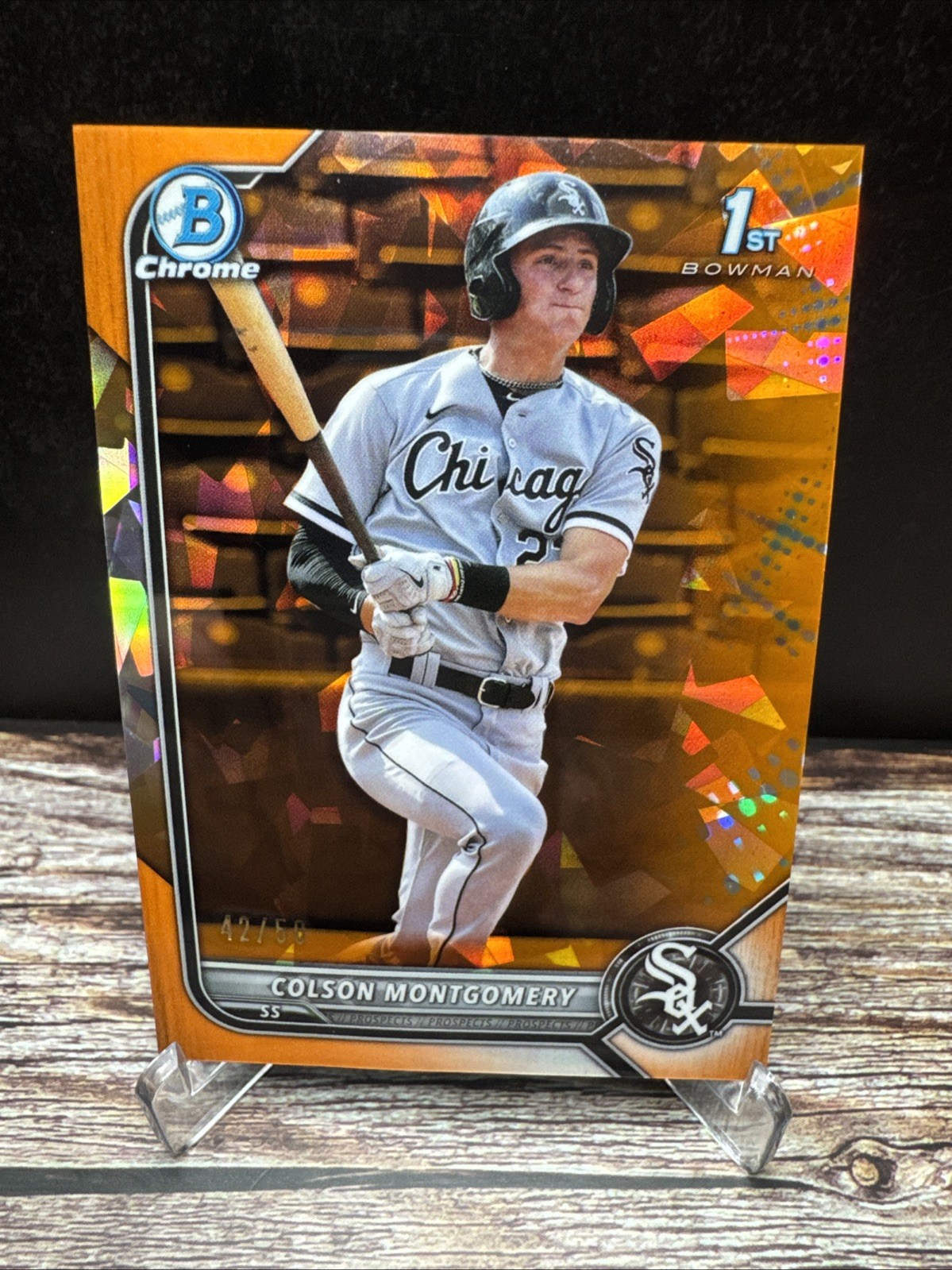 2022 Bowman Colson Montgomery Orange Sapphire Chrome Prospects /50 #BCP-71 (RC)