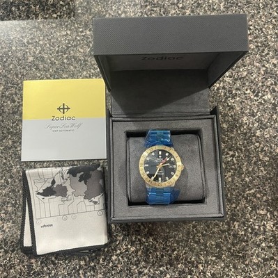 Zodiac Super Sea Wolf Automatic Dual Tone GMT Men's Watch ZO9406 New With Tag