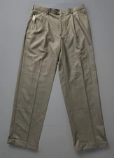 Perry Ellis America Pants Trousers Dress Pleated Gray New NWT 36x32 JBHS