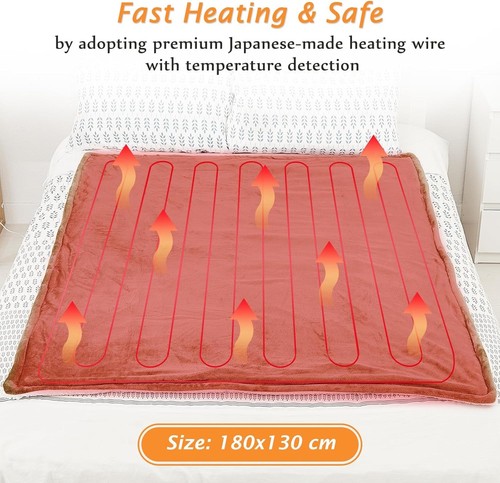 Manta eléctrica térmica 10 ajustes térmicos lavable polar Sherpa temporizador - Imagen 26 de 30