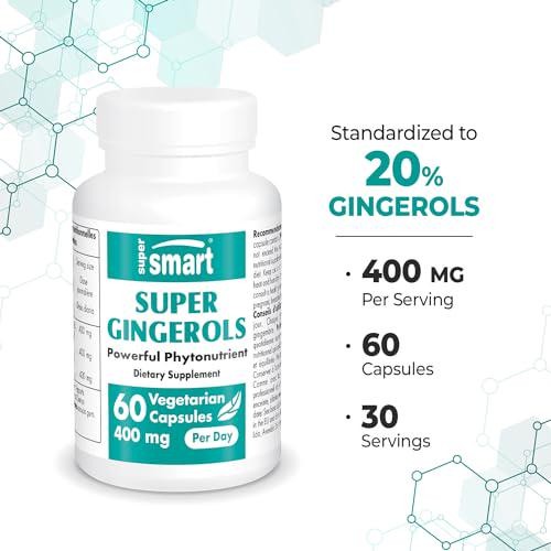 Supersmart - Super Gingerols 400mg per Day (High Potency 20% Gingerol) - Ginger