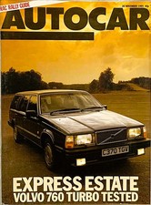 AUTOCAR MAGAZINE 20-NOV-85 - Lancia Delta S4, Volvo 760 estate, Toyota Celica